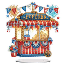Load image into Gallery viewer, Acrylic Special Shape Independence Day Popcorn Stand Diamond Painting Ornament