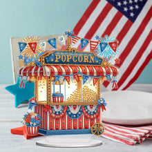 Load image into Gallery viewer, Acrylic Special Shape Independence Day Popcorn Stand Diamond Painting Ornament