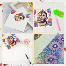 Load image into Gallery viewer, 6Pcs Animal Birthday Diamond Handmade Card Diamond Painting Greeting Card