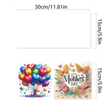 Load image into Gallery viewer, 6Pcs Mother s Day Diamond Handmade Card Diamond Painting Greeting Card