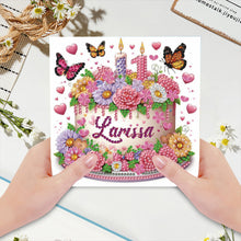Load image into Gallery viewer, 6Pcs Cake Diamond Handmade Card Diamond Painting Greeting Card for Adults