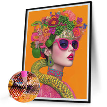 Load image into Gallery viewer, AB Diamond Painting - Full Round - Snake And Girl (40*50CM)