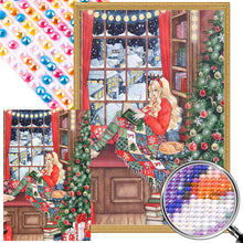 Load image into Gallery viewer, AB Diamond Painting - Full Round - Christmas Girl (40*60CM)