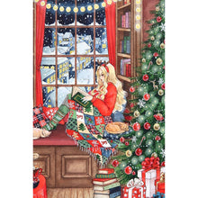 Load image into Gallery viewer, AB Diamond Painting - Full Round - Christmas Girl (40*60CM)