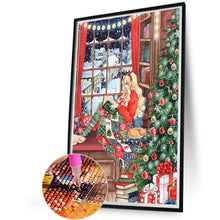 Load image into Gallery viewer, AB Diamond Painting - Full Round - Christmas Girl (40*60CM)