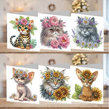 Load image into Gallery viewer, 6pcs Diamond Art Cards DIY Diamond Painting Gift Card Diamond Art Greeting Cards