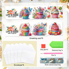 Load image into Gallery viewer, 6pcs Diamond Art Cards DIY Diamond Painting Gift Card Diamond Art Greeting Cards