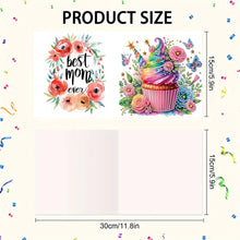 Load image into Gallery viewer, 6pcs Diamond Art Cards DIY Diamond Painting Gift Card Diamond Art Greeting Cards