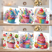 Load image into Gallery viewer, 6pcs Diamond Art Cards DIY Diamond Painting Gift Card Diamond Art Greeting Cards