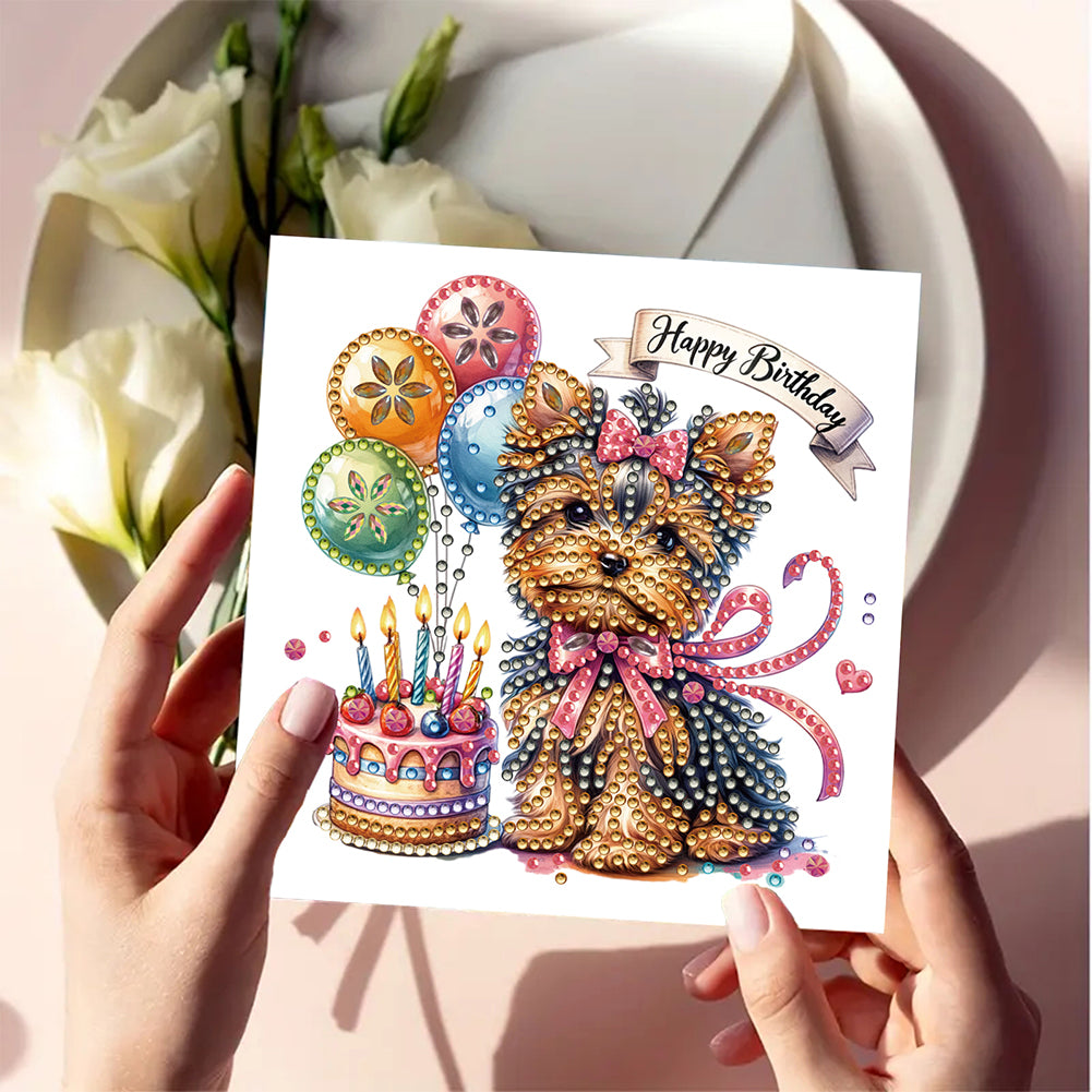 6pcs Diamond Art Cards DIY Diamond Painting Gift Card Diamond Art Greeting Cards