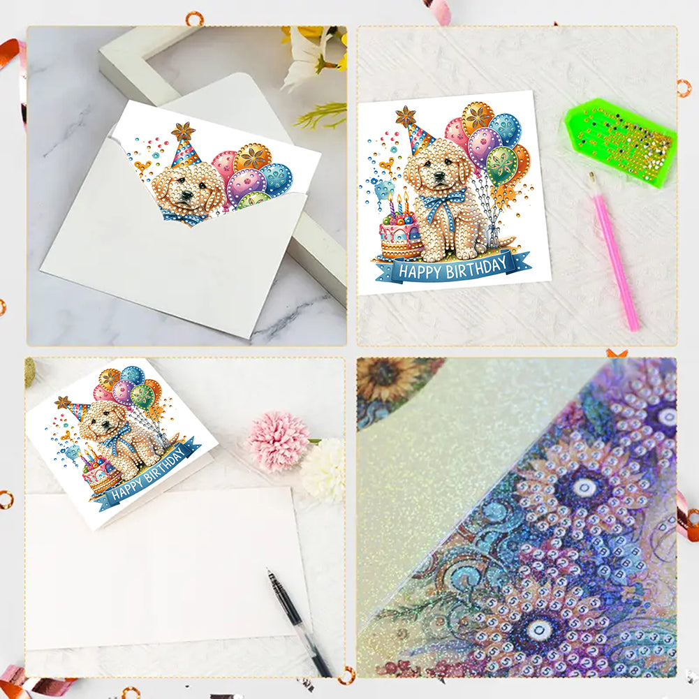 6pcs Diamond Art Cards DIY Diamond Painting Gift Card Diamond Art Greeting Cards