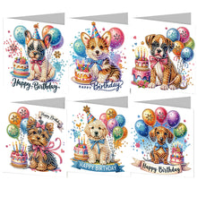 Load image into Gallery viewer, 6pcs Diamond Art Cards DIY Diamond Painting Gift Card Diamond Art Greeting Cards