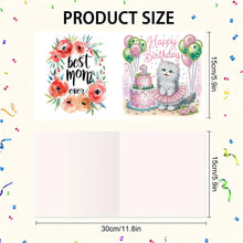 Load image into Gallery viewer, 6pcs Diamond Art Cards DIY Diamond Painting Gift Card Diamond Art Greeting Cards