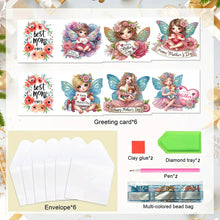 Load image into Gallery viewer, 6pcs Diamond Art Cards DIY Diamond Painting Gift Card Diamond Art Greeting Cards