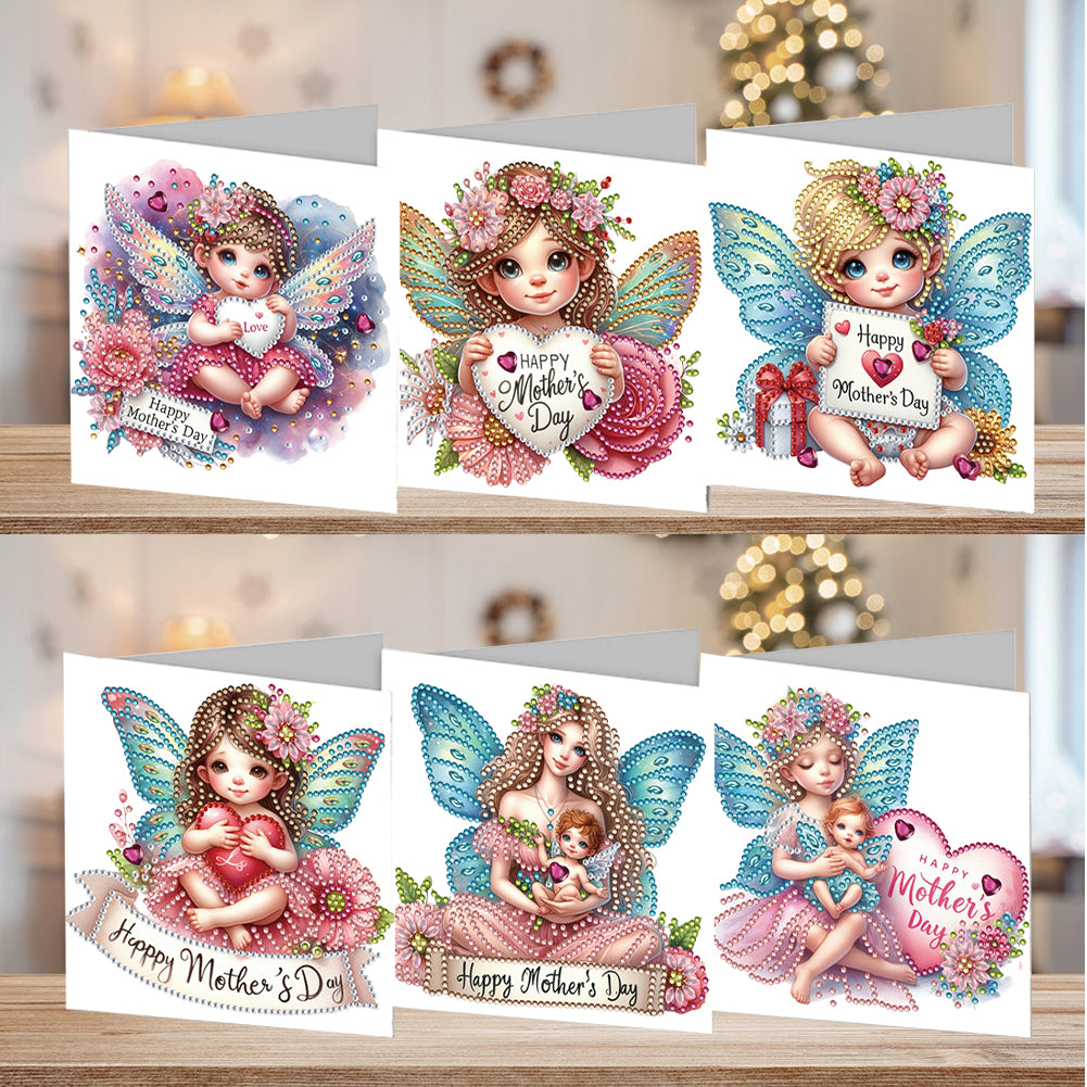 6pcs Diamond Art Cards DIY Diamond Painting Gift Card Diamond Art Greeting Cards