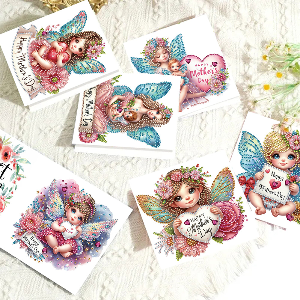 6pcs Diamond Art Cards DIY Diamond Painting Gift Card Diamond Art Greeting Cards