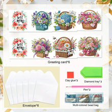 Load image into Gallery viewer, 6pcs Diamond Art Cards DIY Diamond Painting Gift Card Diamond Art Greeting Cards