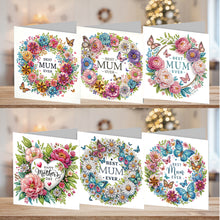 Load image into Gallery viewer, 6pcs Diamond Art Cards DIY Diamond Painting Gift Card Diamond Art Greeting Cards