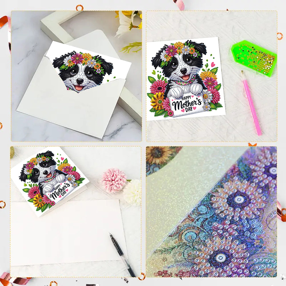 6pcs Diamond Art Cards DIY Diamond Painting Gift Card Diamond Art Greeting Cards