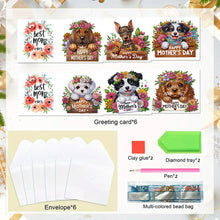 Load image into Gallery viewer, 6pcs Diamond Art Cards DIY Diamond Painting Gift Card Diamond Art Greeting Cards