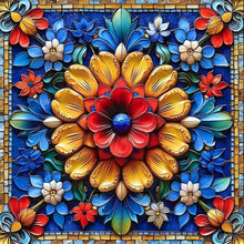 Load image into Gallery viewer, Diamond Painting - Full Round - Glass Style Flowers (40*40CM)