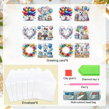 Load image into Gallery viewer, 6Pcs Animals DIY Diamond Painting Card Diamond Drawing Card for Adults Beginners