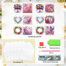 Load image into Gallery viewer, 6Pcs Animals DIY Diamond Painting Card Diamond Drawing Card for Adults Beginners
