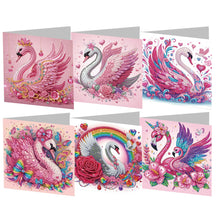 Load image into Gallery viewer, 6Pcs Animals DIY Diamond Painting Card Diamond Drawing Card for Adults Beginners