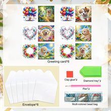 Load image into Gallery viewer, 6Pcs Animals DIY Diamond Painting Card Diamond Drawing Card for Adults Beginners