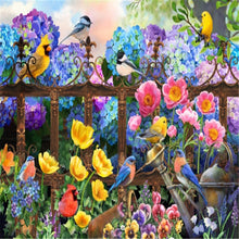 Load image into Gallery viewer, Diamond Painting - Full Square - Birds On Fence (60*40CM)
