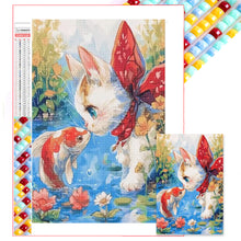 Load image into Gallery viewer, Diamond Painting - Full Square - Cat And Fish (60*40CM)