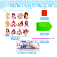 Load image into Gallery viewer, 12Pcs Castle Princess DIY Diamond Painting Stickers Arts Diamond Mosaic Sticker