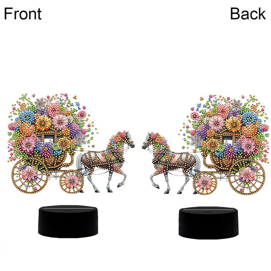 Flower Diamond Painting Night Light 5D DIY Diamond Painting Lamp Home Decoration