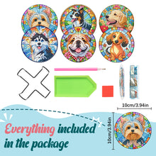 Load image into Gallery viewer, 6pcs Dog DIY Diamond Painting Coasters Kits with Holder for Adult Beginner