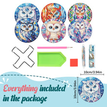 Load image into Gallery viewer, 6 Pcs DIY Diamond Painting Coasters Kits with Holder DIY Diamond Art Coaster Set