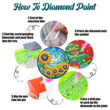 Load image into Gallery viewer, 6pcs Flower DIY Diamond Painting Coasters Kits with Holder for Adult Beginner