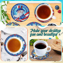 Load image into Gallery viewer, 6 Pcs DIY Diamond Painting Coasters Kits with Holder DIY Diamond Art Coaster Set