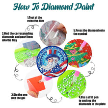 Load image into Gallery viewer, 6 Pcs DIY Diamond Painting Coasters Kits with Holder DIY Diamond Art Coaster Set