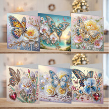 Load image into Gallery viewer, 6pcs DIY Diamond Art Greeting Cards 5D Rhinestone Arts Greetings Birthday Card