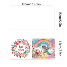 Load image into Gallery viewer, 6pcs DIY Diamond Art Greeting Cards 5D Rhinestone Arts Greetings Birthday Card