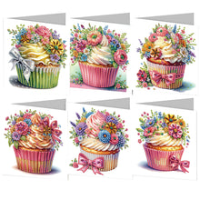 Load image into Gallery viewer, 6pcs DIY Diamond Art Greeting Cards 5D Rhinestone Arts Greetings Birthday Card
