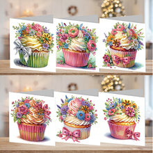 Load image into Gallery viewer, 6pcs DIY Diamond Art Greeting Cards 5D Rhinestone Arts Greetings Birthday Card