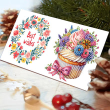 Load image into Gallery viewer, 6pcs DIY Diamond Art Greeting Cards 5D Rhinestone Arts Greetings Birthday Card