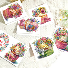 Load image into Gallery viewer, 6pcs DIY Diamond Art Greeting Cards 5D Rhinestone Arts Greetings Birthday Card
