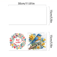 Load image into Gallery viewer, 6pcs DIY Diamond Art Greeting Cards 5D Rhinestone Arts Greetings Birthday Card