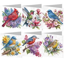 Load image into Gallery viewer, 6pcs DIY Diamond Art Greeting Cards 5D Rhinestone Arts Greetings Birthday Card