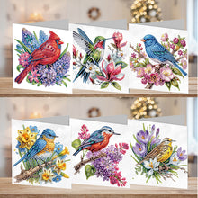 Load image into Gallery viewer, 6pcs DIY Diamond Art Greeting Cards 5D Rhinestone Arts Greetings Birthday Card