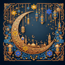 Load image into Gallery viewer, Diamond Painting - Partial Special Shaped - Crescent Moon At Night (30*30CM)
