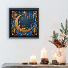 Load image into Gallery viewer, Diamond Painting - Partial Special Shaped - Crescent Moon At Night (30*30CM)
