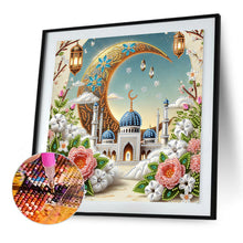Load image into Gallery viewer, Diamond Painting - Partial Special Shaped - Cotton Crescent Moon Castle (30*30CM)